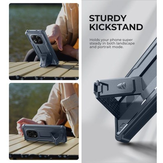 Dexnor 360 Kickstand θήκη Xiaomi Redmi Note 14 Pro 5G / Poco X7, μπλε