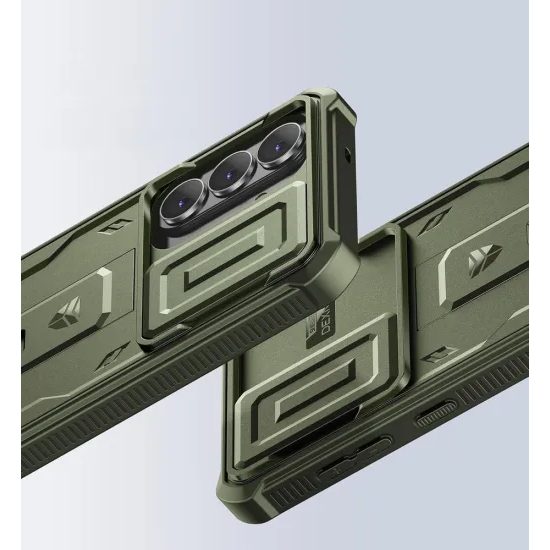 Dexnor 360 Kickstand Camprotector θήκη Samsung Galaxy S26 Plus, πράσινη