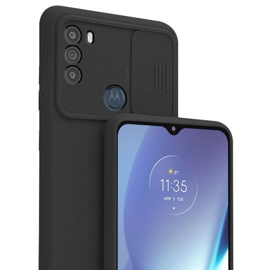 Husă Nexeri cu capac pentru cameră, Motorola Moto G31 / G41, neagră