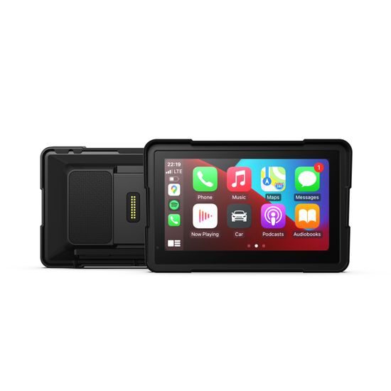 7" Motociklistički zaslon s bežičnim CarPlay i Android Auto, dualnom Full HD kamerom i brzootpusnim nosačem