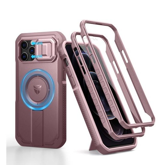 Dexnor MagSafe 360 Kickstand Προστατευτική Θήκη iPhone 12 / 12 Pro, Ροζ