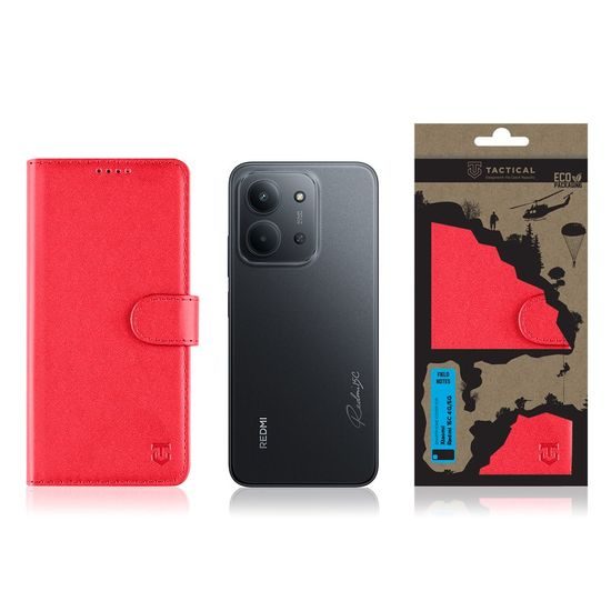 Θήκη Tactical Field Notes, Xiaomi Redmi 15C 4G / 5G, κόκκινη