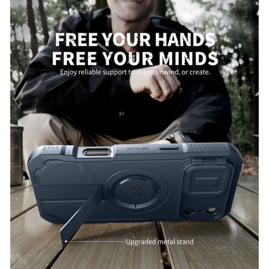 Dexnor MagSafe 360 Kickstand Camprotector θήκη iPhone 17 Pro Max, μπλε