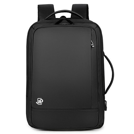 JP Rucksack B05 für Alltag und Freizeit - 44x32x10~15 cm - Schwarz