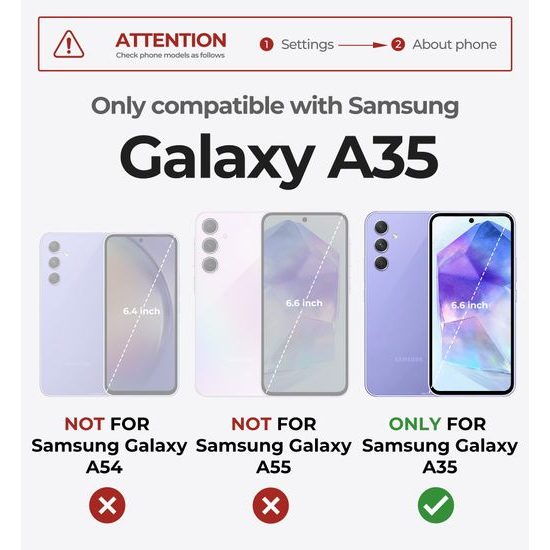 Dexnor 360 Kickstand táborvédő borító Samsung Galaxy A35, kék