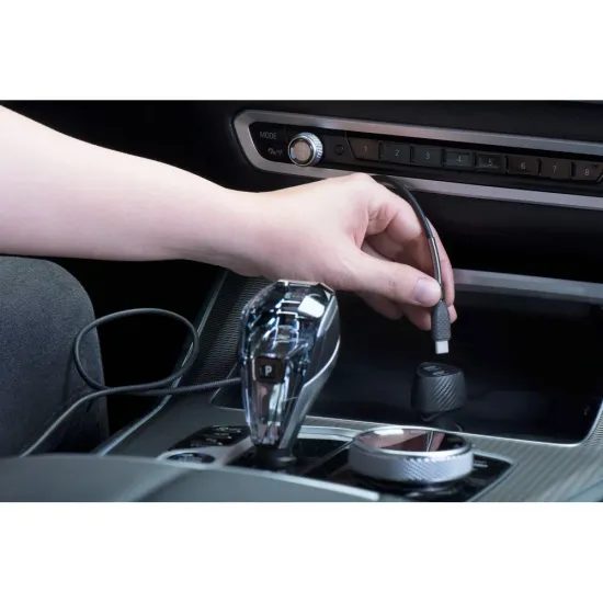 Forcell Carbon καλώδιο, USB-C - USB-C, 3.0 QC, Power Delivery PD60W, CB-02C, μαύρο, 1 μέτρο