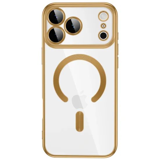 iPhone 17 Pro / 18 Pro dėklas – Tech-Protect MagFlex MagSafe – blizganti auksinė