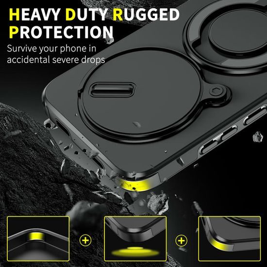 Camslide Stand maska, Xiaomi Redmi Note 15 Pro 5G, crna