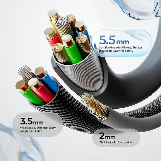 Lisen Кабел за данни L115 USB-C - USB-C, 100 W, 3 m, черен