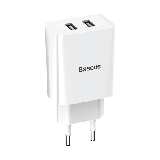 Baseus adaptér 2x USB, biely (CCFS-R02)