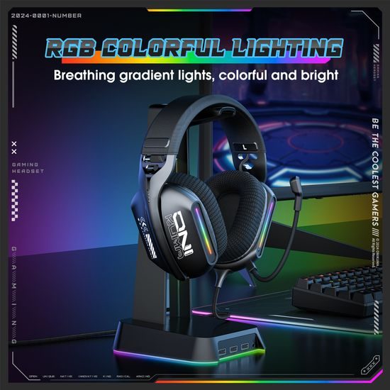 Onikuma X12 Геймърски слушалки с микрофон, черни