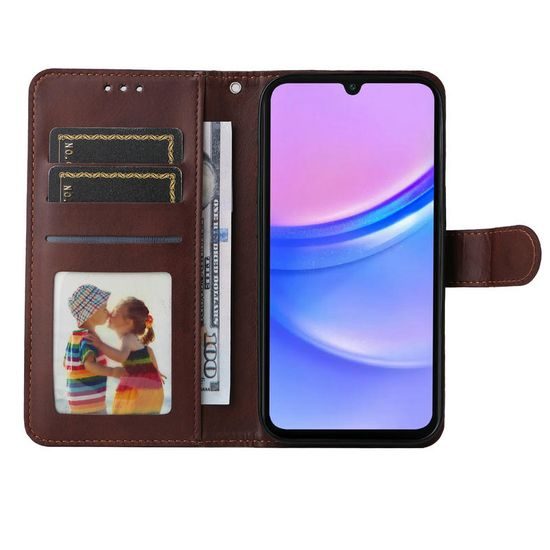 Samsung Galaxy A18 ümbris – Magnet Case nahkümbris – pruun
