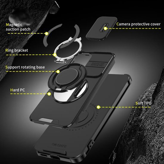 Husă Camslide Stand, Samsung Galaxy S25 FE / S26 FE, negru