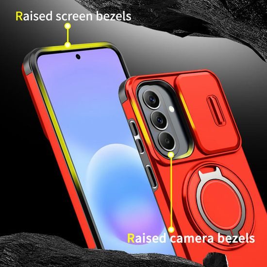 Husă Camslide Stand, Samsung Galaxy A57, roșu