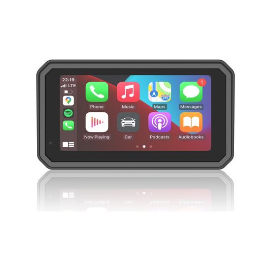 6" Motociklistički zaslon s bežičnim CarPlay i Android Auto, dvostrukom Full HD kamerom i brzootpusnim nosačem