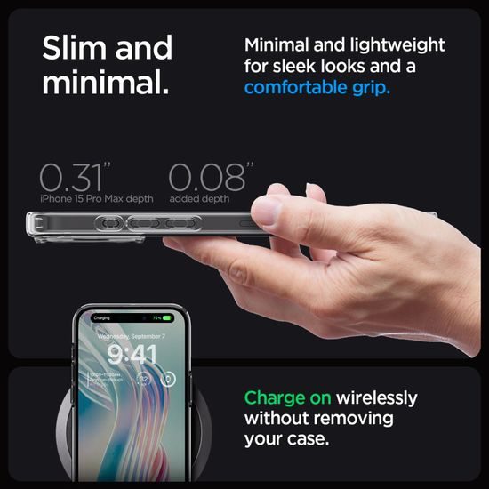 Spigen Ultra carcasă hibrid pentru mobil, iPhone 15 Pro Max, space crystal