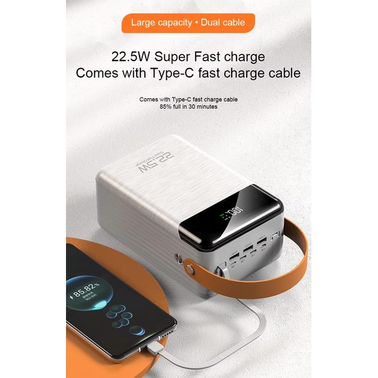 Power Bank 100.000 mAh, 22.5W Super Fast Charge, λευκό