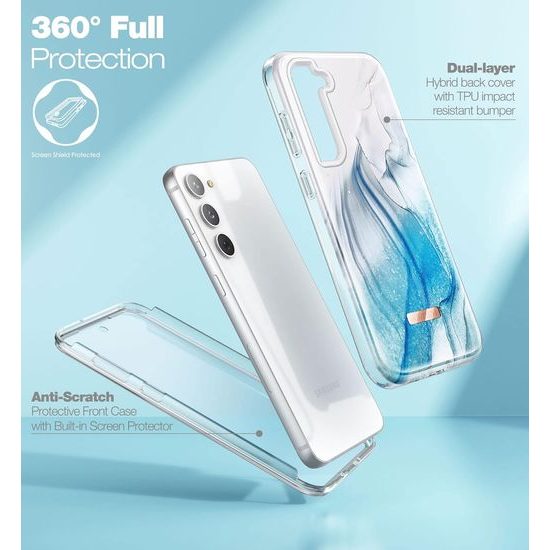Suritch 360 Marble θήκη Samsung Galaxy S23 Plus, μπλε