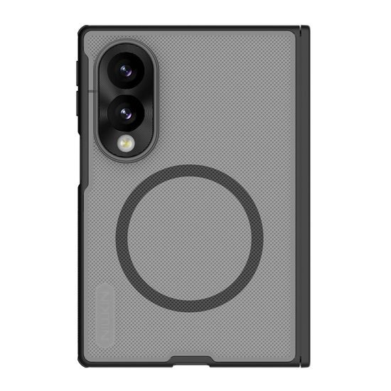 Samsung Galaxy Z Fold 8 vāciņš – Nillkin Super Frosted Shield Fold Magnetic – caurspīdīgs / melns