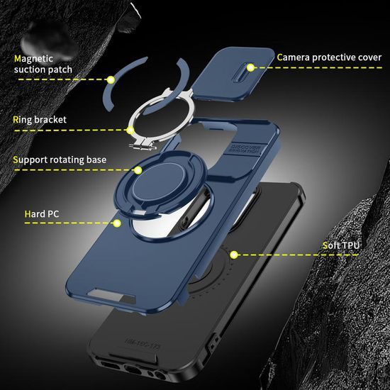 Θήκη Camslide Stand, Xiaomi Redmi 15C, μπλε