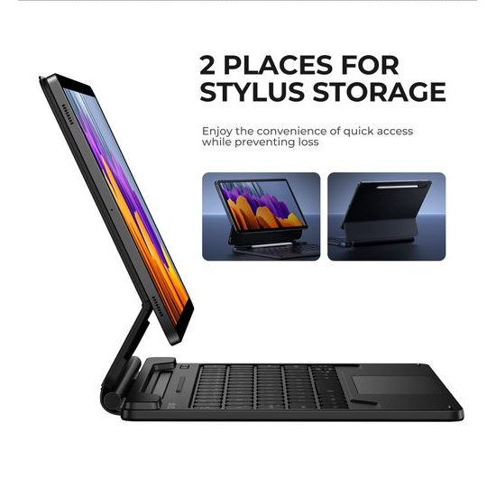 Dexnor μαγνητική θήκη με πληκτρολόγιο, Samsung Galaxy Tab S9 11" / S9 FE 10,9", μαύρο