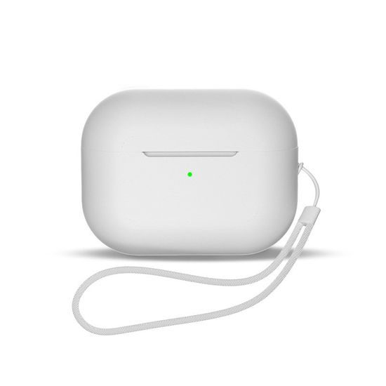 Λευκή Σιλικονένια Θήκη για AirPods 1 / 2 με Λουράκι Καρπού