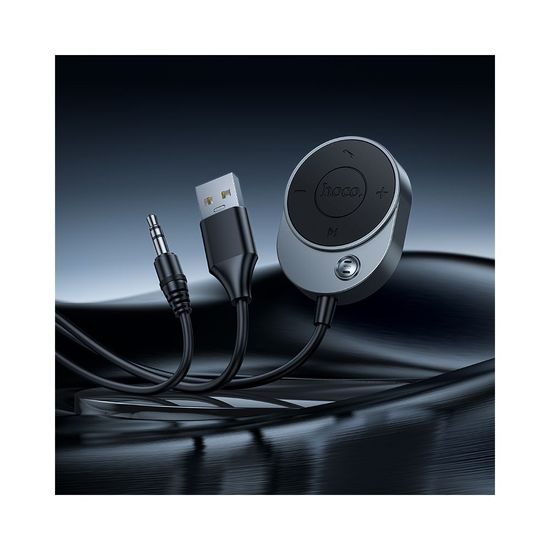 Hoco E150 Bluetooth δέκτης με καλώδιο AUX, γκρι