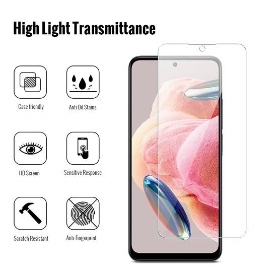 JP Long Pack Προστατευτικά Γυαλιά Οθόνης, Πακέτο 3 Γυαλιών, Xiaomi Redmi Note 12 4G