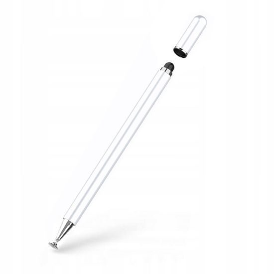 Tech-Protect Charm Stylus pen, alb și argintiu