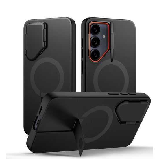Suritch MagSafe Kickstand Camprotector θήκη Samsung Galaxy S25 FE, μαύρη