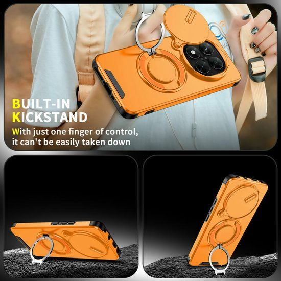 Θήκη Camslide Stand, Xiaomi Redmi Note 14 Pro Plus 5G, πορτοκαλί