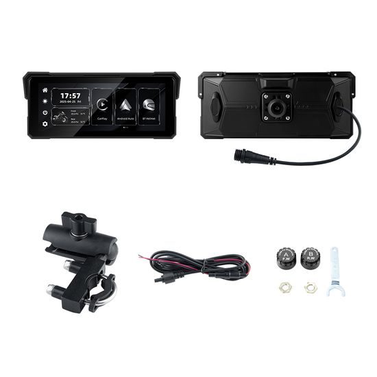 Motocyklowy wyświetlacz IPS 8,1" z bezprzewodowym Apple CarPlay i Android Auto
