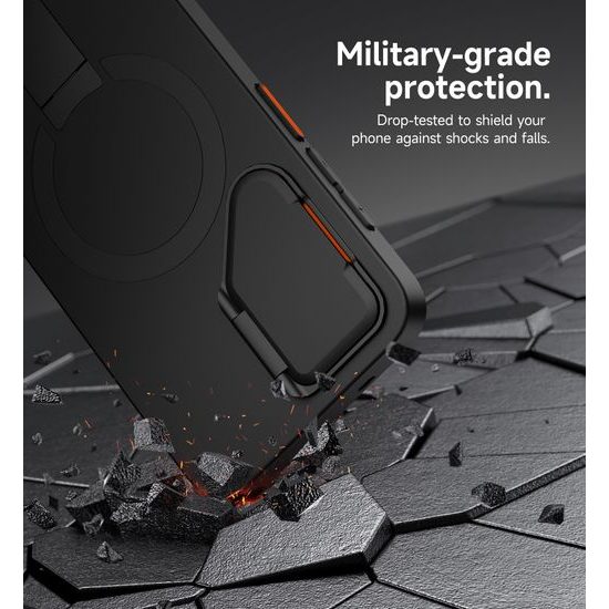 Suritch MagSafe Kickstand Camprotector Θήκη Samsung Galaxy S25 Plus, Μαύρη