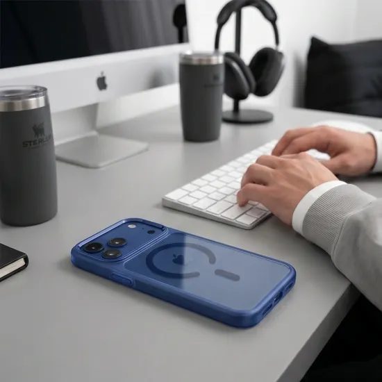 Tech-Protect MagMat MagSafe Case für iPhone 17 Pro Max / 18 Pro Max - Hybride Schutzhülle mit Camera Control - Blau