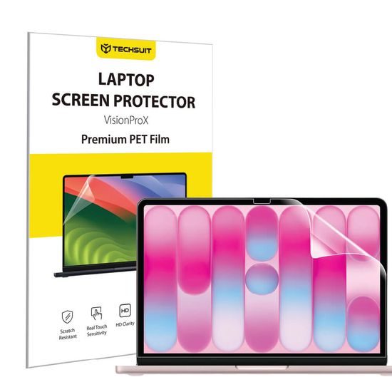 MacBook Neo 13" kaitsekile – Techsuit VisionProX sinise valguse filter matt läbipaistev
