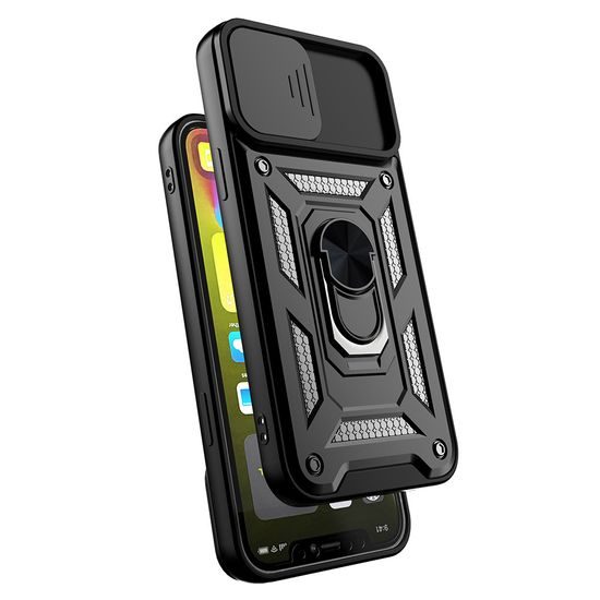 Slide Camera Armor Case, iPhone XR, črne barve