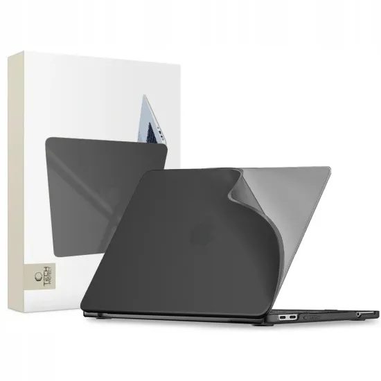 MacBook Neo 13 2026 dėklas – Tech-Protect SmartShell – matinė juoda