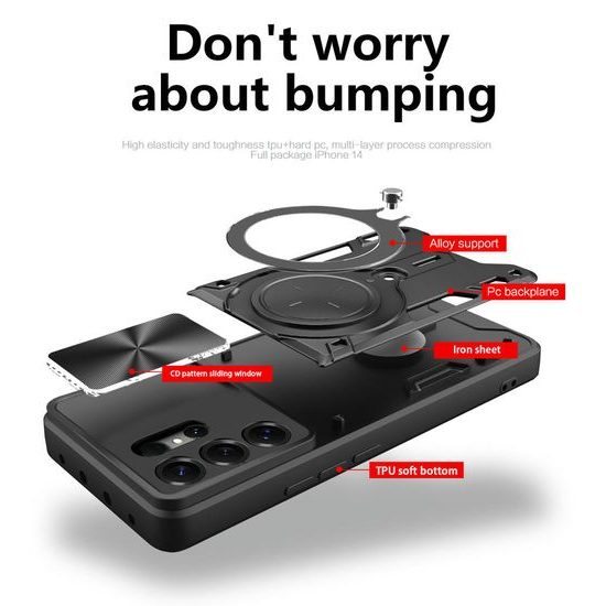 Θήκη Camshield Ring, Samsung Galaxy S26 Ultra, μαύρη