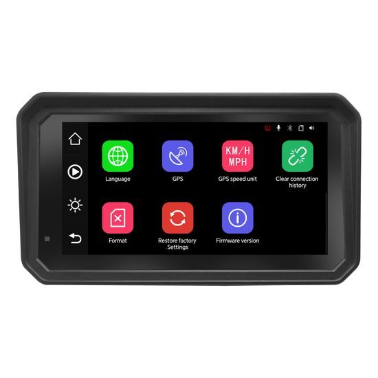 Motociklistički zaslon 6" s prednjom i stražnjom kamerom, GPS-om i TPMS-om te bežičnim Apple CarPlay i Android Auto