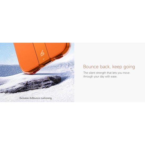 Husă Suritch AirBounce Bumper MagSafe cu Suport și Protecție Cameră, iPhone 17 Pro Max / 18 Pro Max, portocaliu