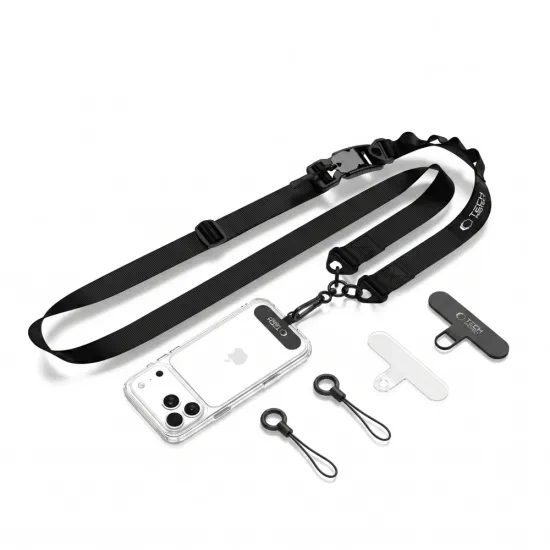 Tech-Protect C9S Crossbody popruh, černý