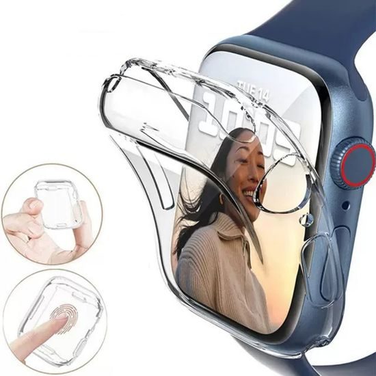 Θήκη Ultra clear, Apple Watch 7 / 8 / 9, 45 mm, διάφανη