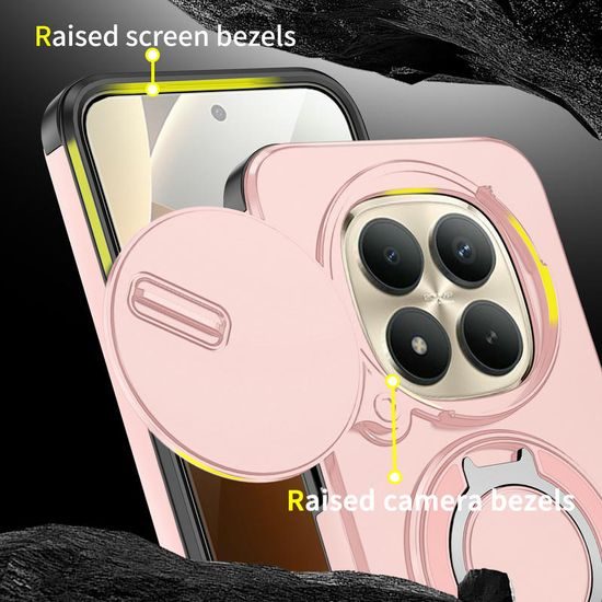 Husă Camslide Stand, Xiaomi Redmi Note 15 Pro Plus 5G, roz