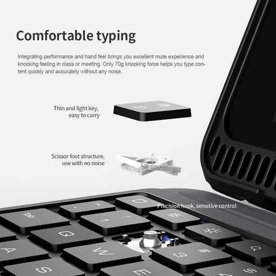 Nillkin Bumper Combo Keyboard Case, iPad 10.2 2019 / 2020 / 2021, černý