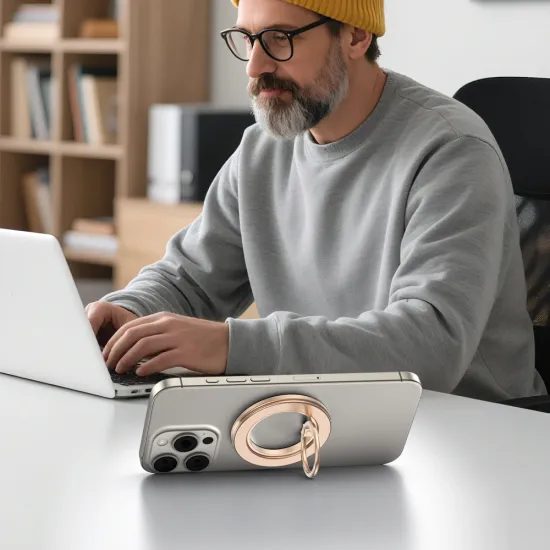 Tech-Protect MMR600 Magnetický MagSafe kroužek na telefon, zlatý