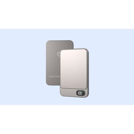 Μεταλλικό Magsafe ασύρματο power bank με οθόνη, 10000mAh, QC, PD20W, χρυσό