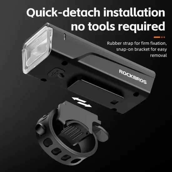 Rockbros Sprednja kolesarska luč 260 lm, črna