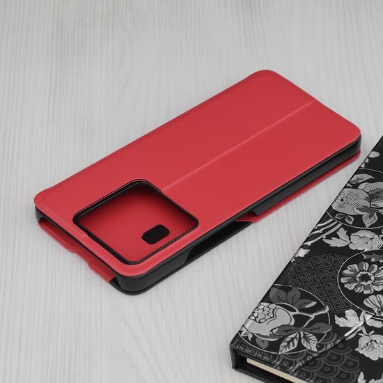 Eco Leather View Case, Xiaomi 14T, červené