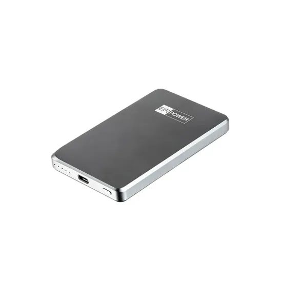 ER POWER Qi2 Ασύρματο Powerbank 5000mAh, διαστημικό γκρι