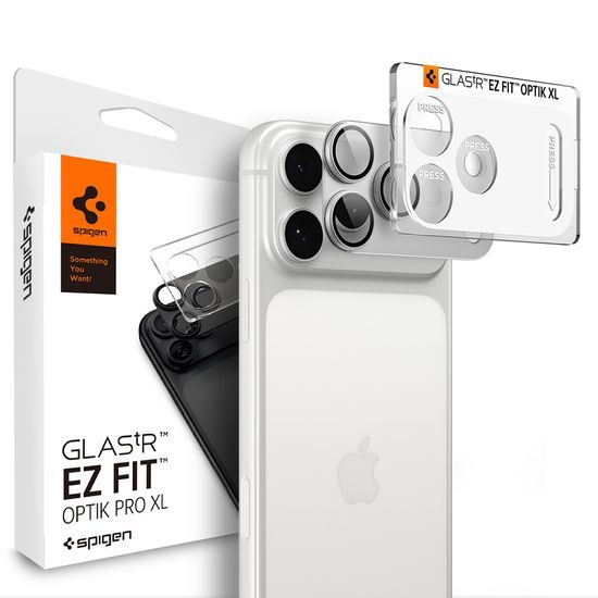 Spigen Optik.TR Ez Fit Pro XL (AGL12042), ochrana fotoaparátu, iPhone 18 Pro Max, stříbrná